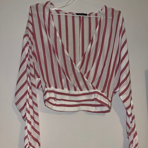 Summer blouse with elastic waist, size S