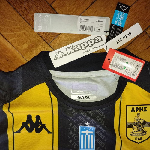 Aris Salonika Kappa football shirt new, authentic player issue
