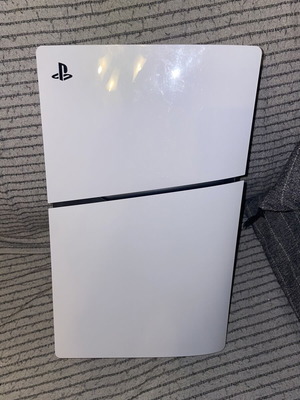 PlayStation 5 Digital Slim Edition like new with 2 white controllers and Fortnite controller