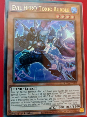 Evil Hero Toxic Bubble Ultra Rare card like new