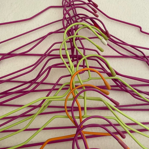 Set of 40 hangers, 5 wooden, 5 rotating, 30 slim