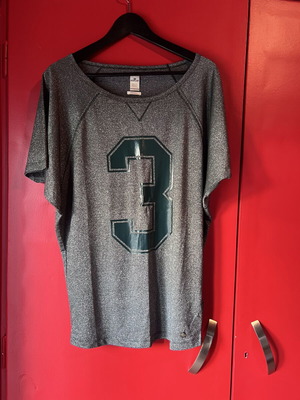 Oversized Replay blouse like new, metallic green and silver