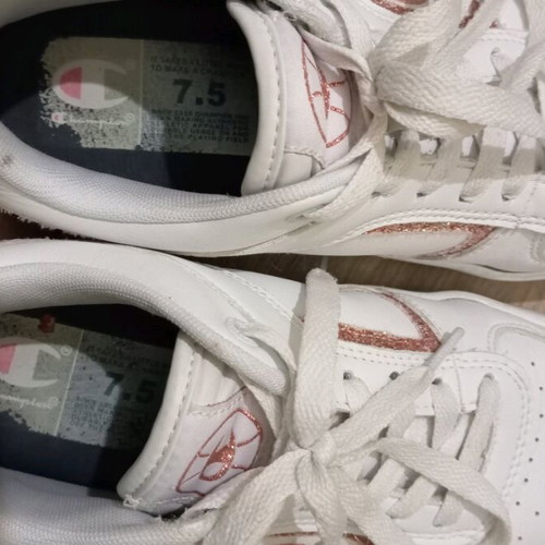Champion white athletic shoes like new, size 38.5-39