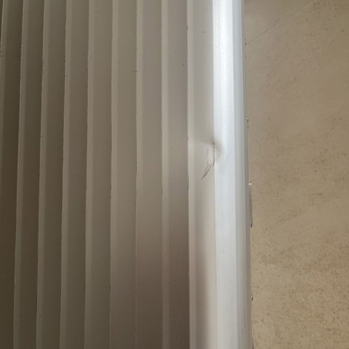 Rimowa travel bag used, silver color, slight defect