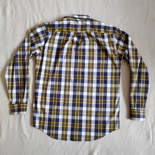 Nautica check shirt, size S fits M, blue and yellow