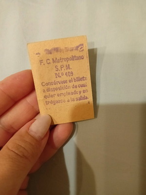 Barcelona metro ticket used, Diagonal Rambla Catalunya station 1960s