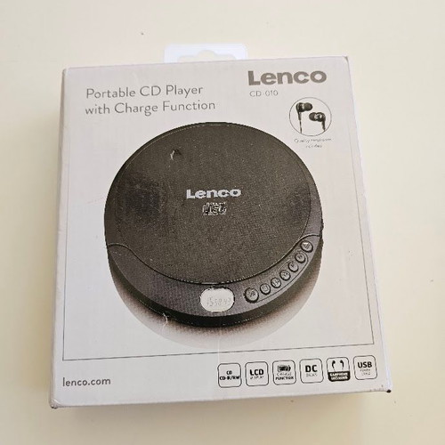 Lenco CD-010 portable CD player with LCD display and headphones