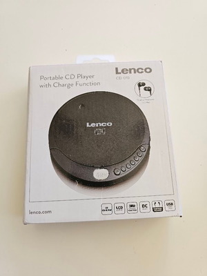 Lenco CD-010 portable CD player with LCD display and headphones