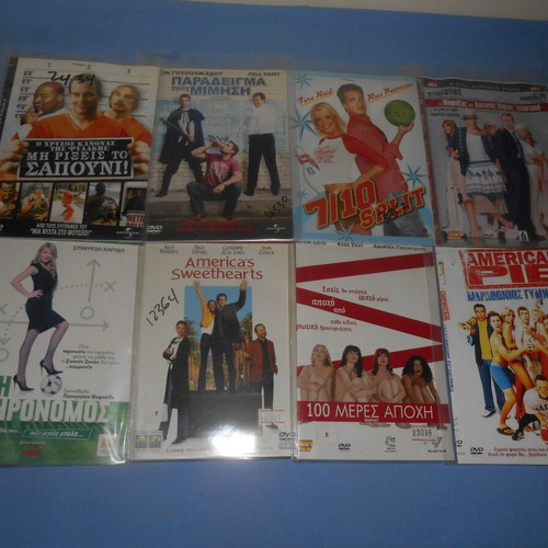 Comedy DVDs used, pack of 8, with subtitles