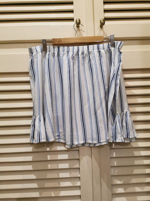 Striped Forever21 top used, size M, off-shoulder style