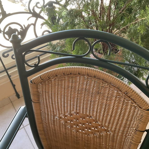 Rattan Wicker outdoor dining set with 4 chairs