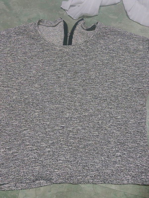 Atmosphere blouse like new, boucle type, size M, white and gray