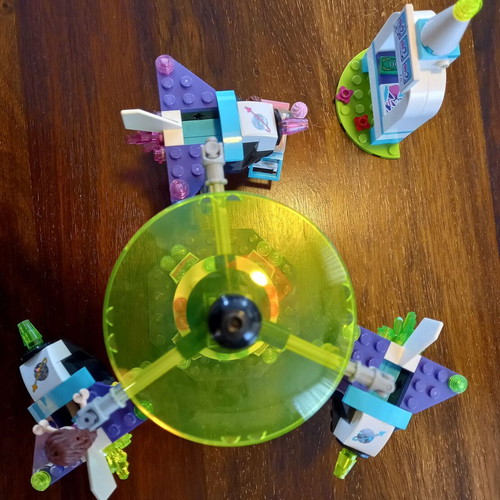Lego Friends Amusement Park Space Ride carousel used, set 41128 with manual