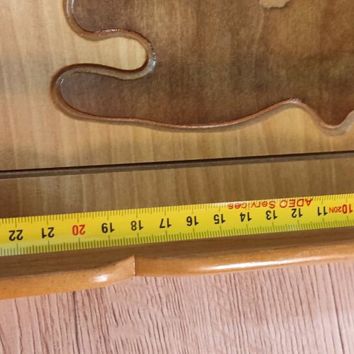 Wooden serving tray like new with decorative Lesvos design