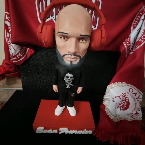 Evan Fournier 3D print with PLA 28 cm hand-painted made to order
