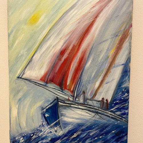 Oil painting on canvas like new, 30x50