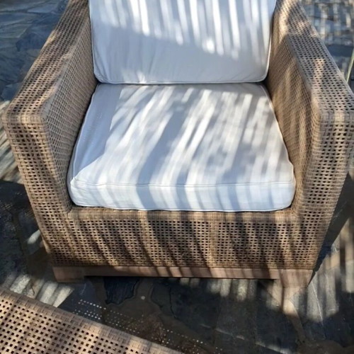 AppleBee garden-veranda sofa like new natural rattan wicker weave