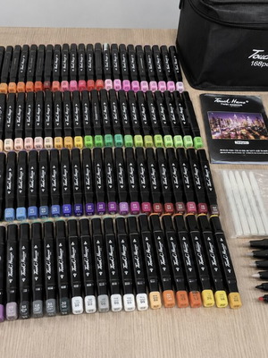 Touch Hero 168 Colours Twin Markers professional art set