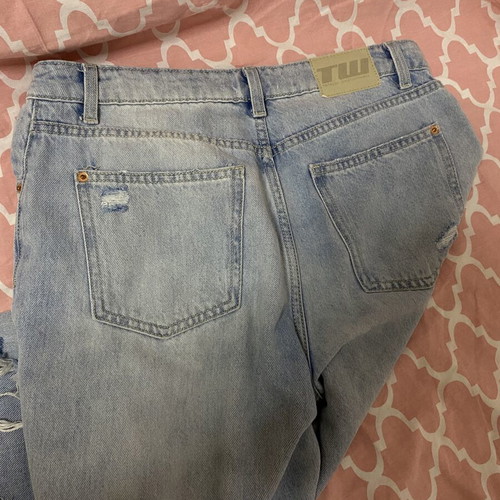 Pink Woman jeans with rips, blue, size M / 38 / 10