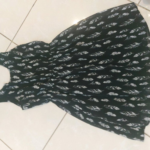 Black dress like new with back opening, size S