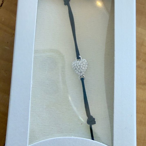 Heart bracelet with cubic zirconia, Silver Ag 925/1000