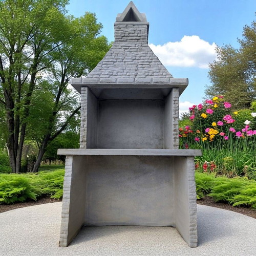 Aurelia Concrete Garden Barbecue Unpainted, New