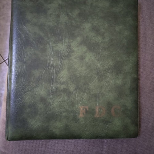 Album with 37 Greek First Day Covers like new, green leather
