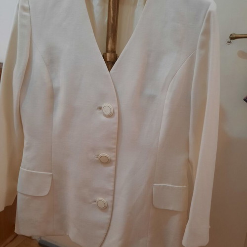 Women's white linen spring jacket XL used