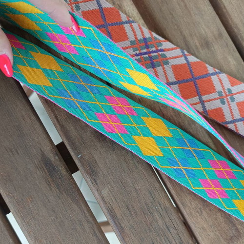 Bag straps adjustable colorful, new, set of 2