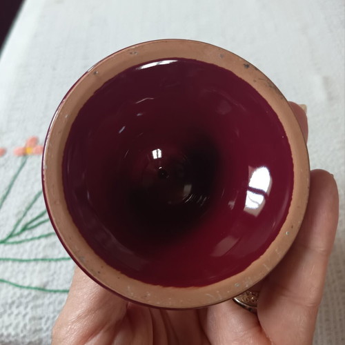 Ceramic wine glass from Florence, Italy