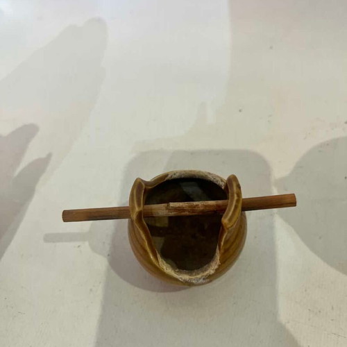 Ceramic Aroma Diffuser used, brown tone 11x9