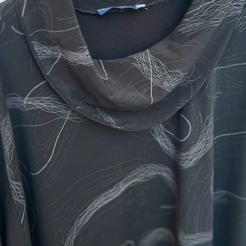 Vintage loose blouse with silver shimmer