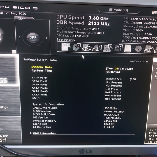MSI Z370-A PRO motherboard with box