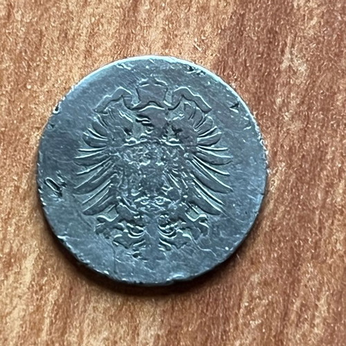 German coin 1874 used, silver 800