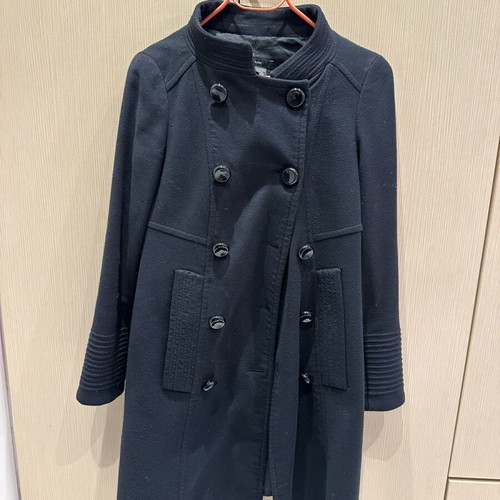 Zara light coat small navy blue used