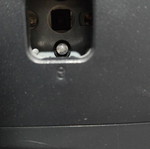 Bluechip computer case used, missing plastic button cover