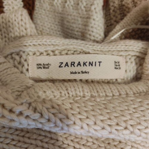 Zara knitted sweater like new, beige, size M/L