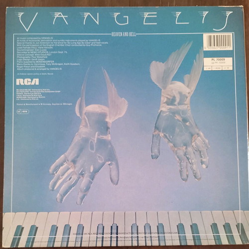 Vangelis Heaven and Hell vinyl album used, original gatefold sleeve