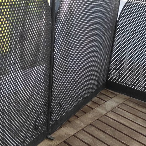 Fireplace screen used, handmade solid iron