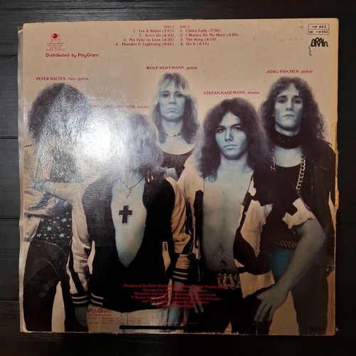 Accept I'm A Rebel LP used, heavy metal