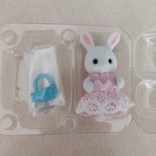 Sylvanian Families Snow Rabbit Baby with Blue Bag Royal Princess Set