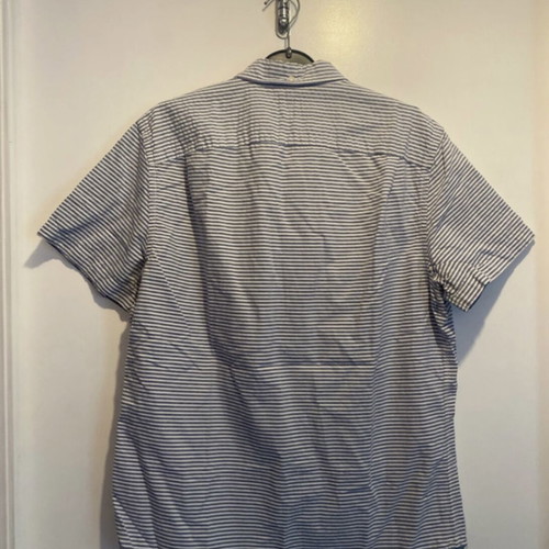 Gap men's stripy shirt used, size large, 100% cotton