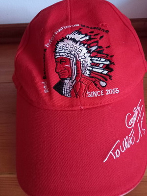 Red Believers hat used with Yaya Toure #15 autograph