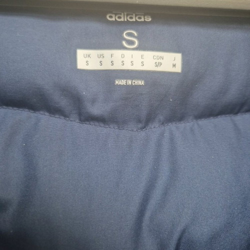 Adidas jacket used, size small, blue with repairs