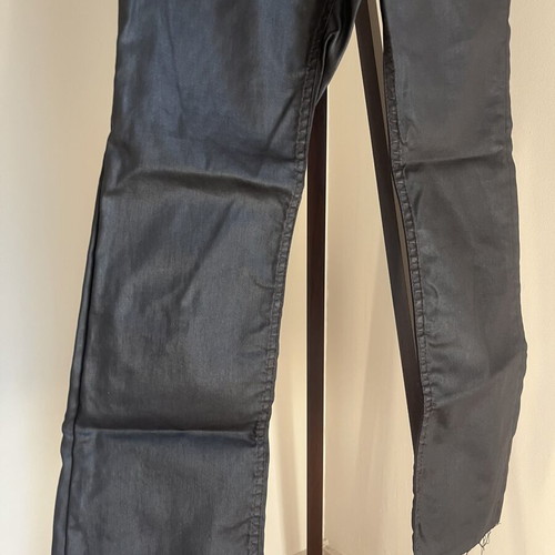 Zara brown faux leather straight pants like new, size 34