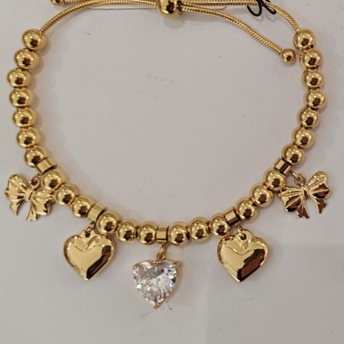 Steel bracelets new, gold-colored