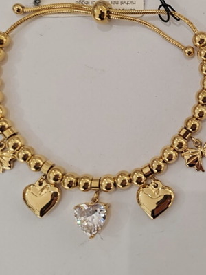 Steel bracelets new, gold-colored