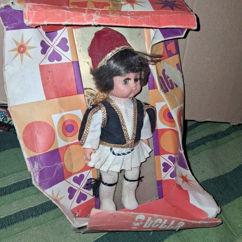 Greek Tsoulias Doll used with its box