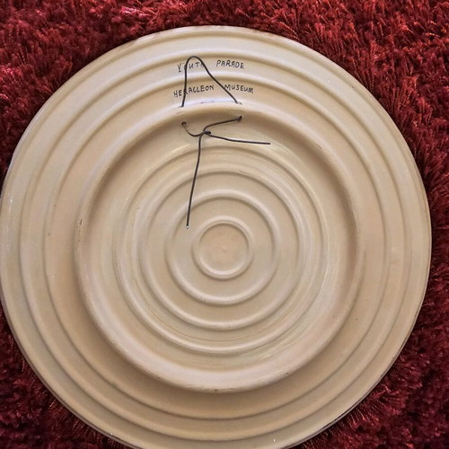 Decorative clay plate like new