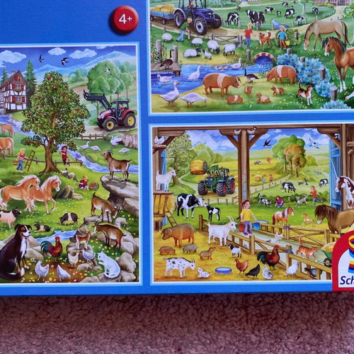 3 Puzzle with Animals unused, 48 Pieces Each